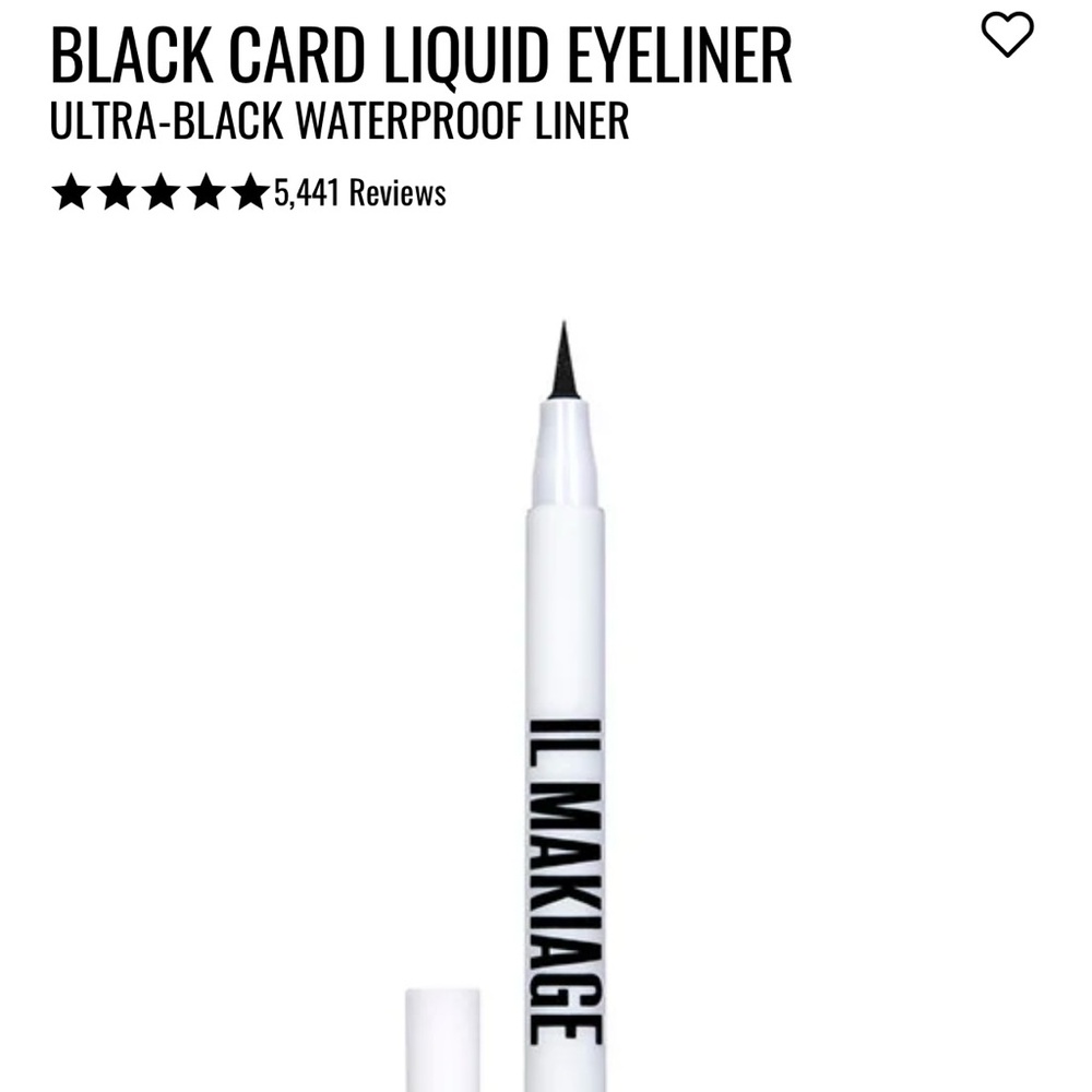 Black Card Liquid Eyeliner. Ultra-Black Waterproof Liner.